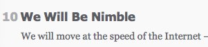 We will be more nimble