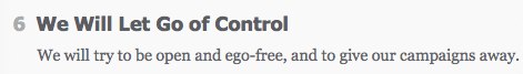 We will give up control