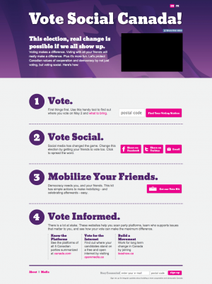 The Vote Social website