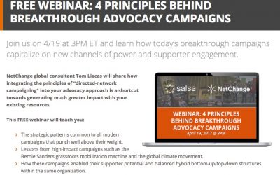 Spreading the Networked Change campaigning model with new partner Salsa