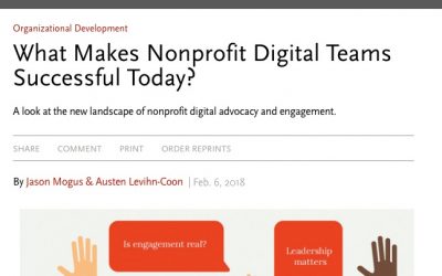 What makes nonprofit digital teams successful today? SSIR article